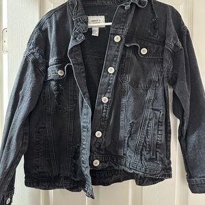 Forever 21 Charcoal Denim Jacket